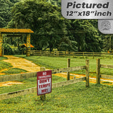 No Trespassing: Do Not Tempt Me Sign, Tin Metal 12x18, Rustproof Indoor/Outdoor