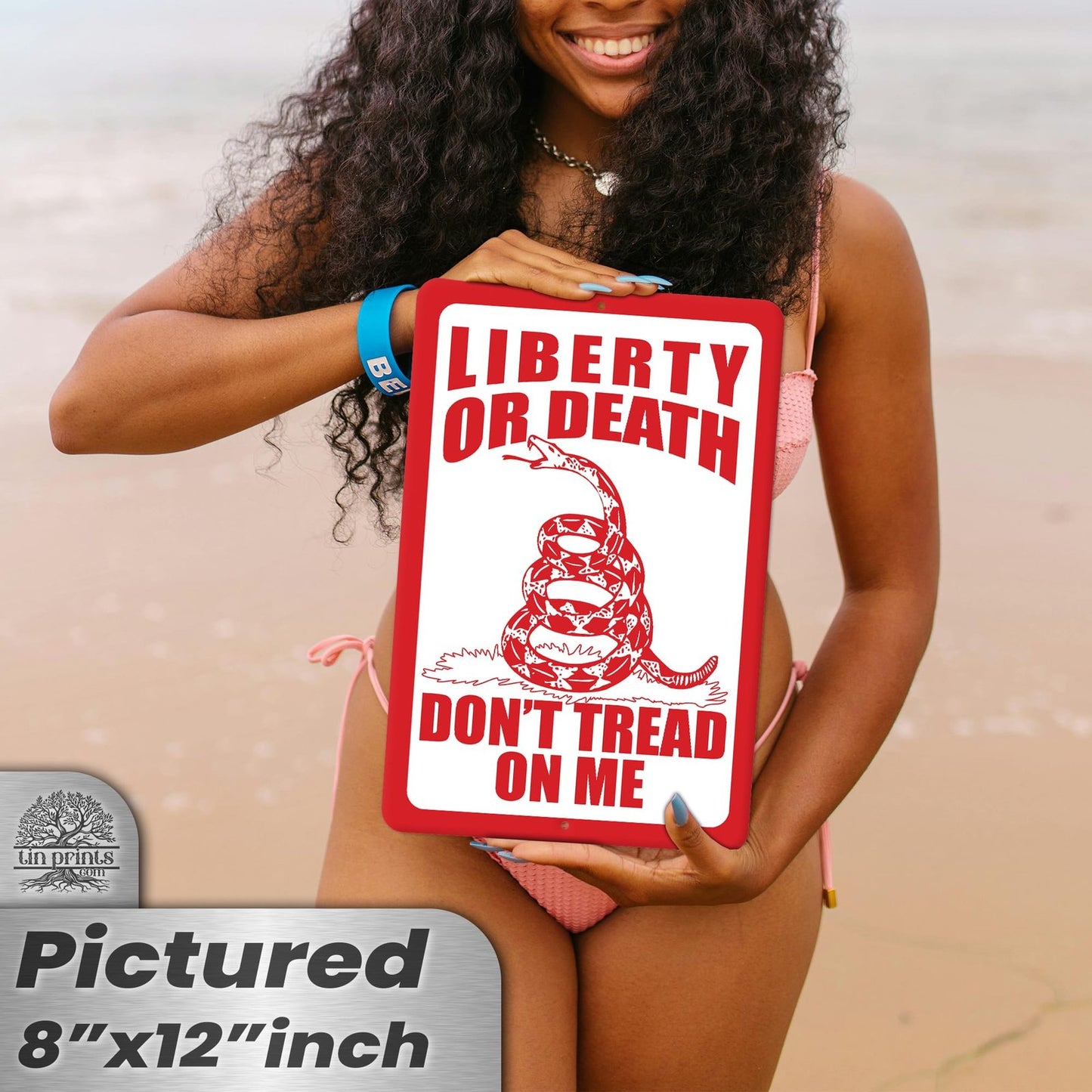 Do Not Tread On Me - Liberty or Death Metal Sign 5