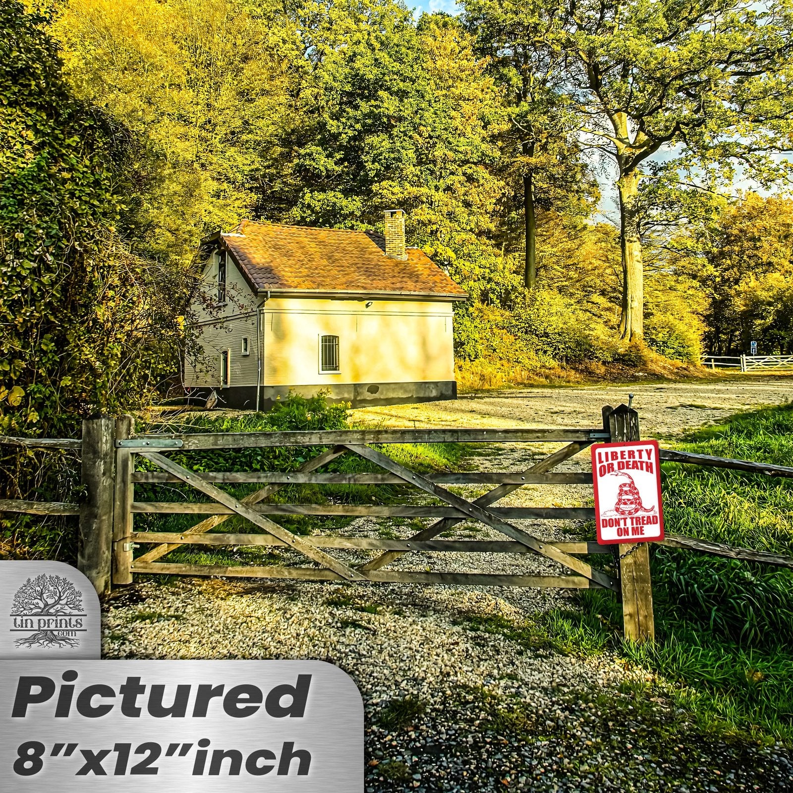 Do Not Tread On Me - Liberty or Death Metal Sign 8