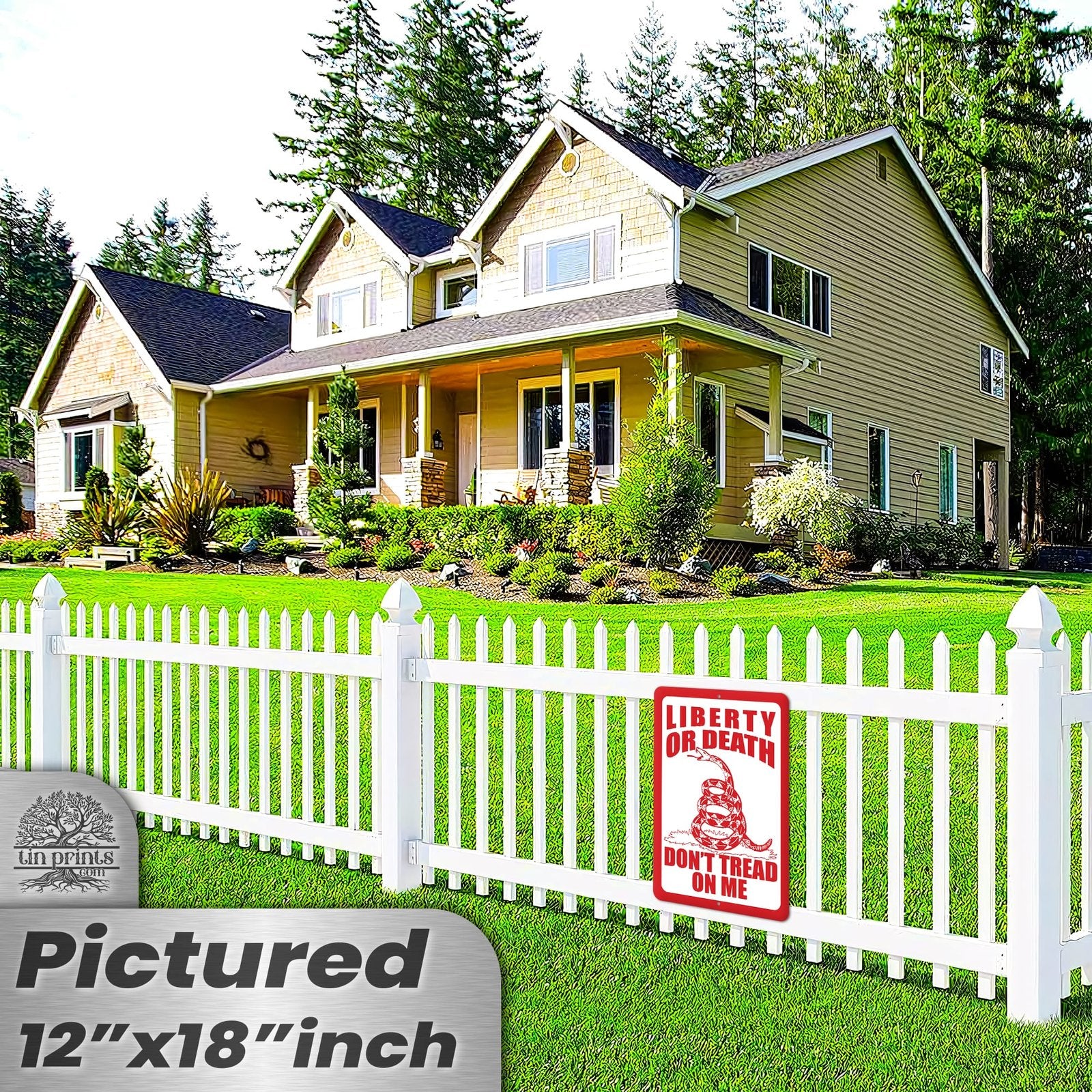 Do Not Tread On Me - Liberty or Death Metal Sign 12