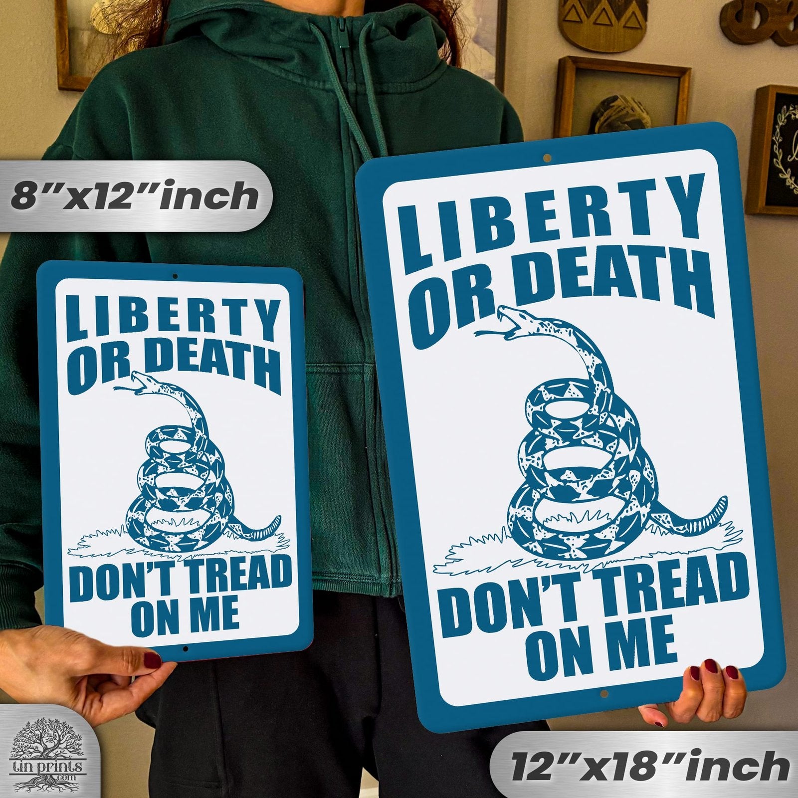 Do Not Tread On Me - Liberty or Death Metal Sign 20
