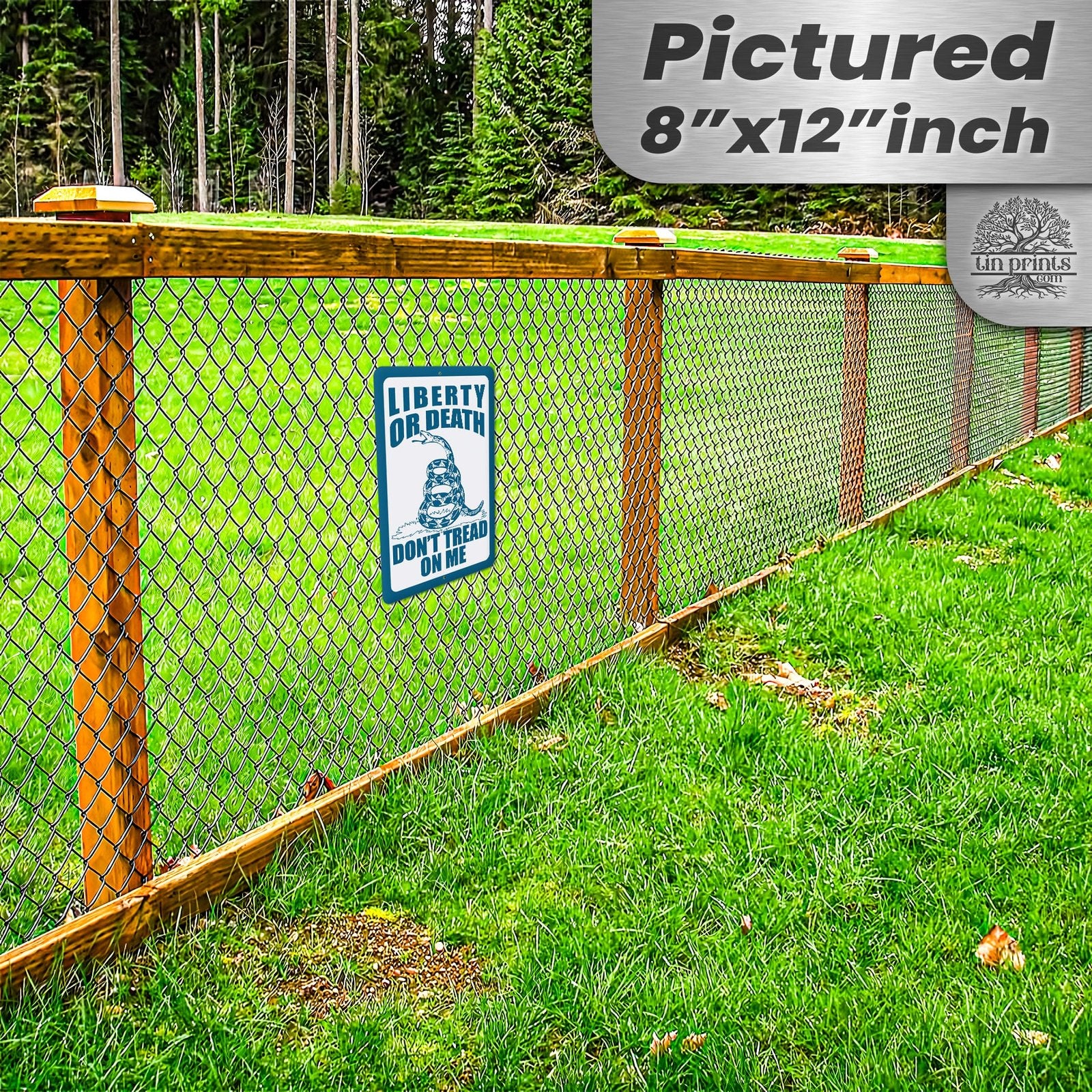 Do Not Tread On Me - Liberty or Death Metal Sign 25