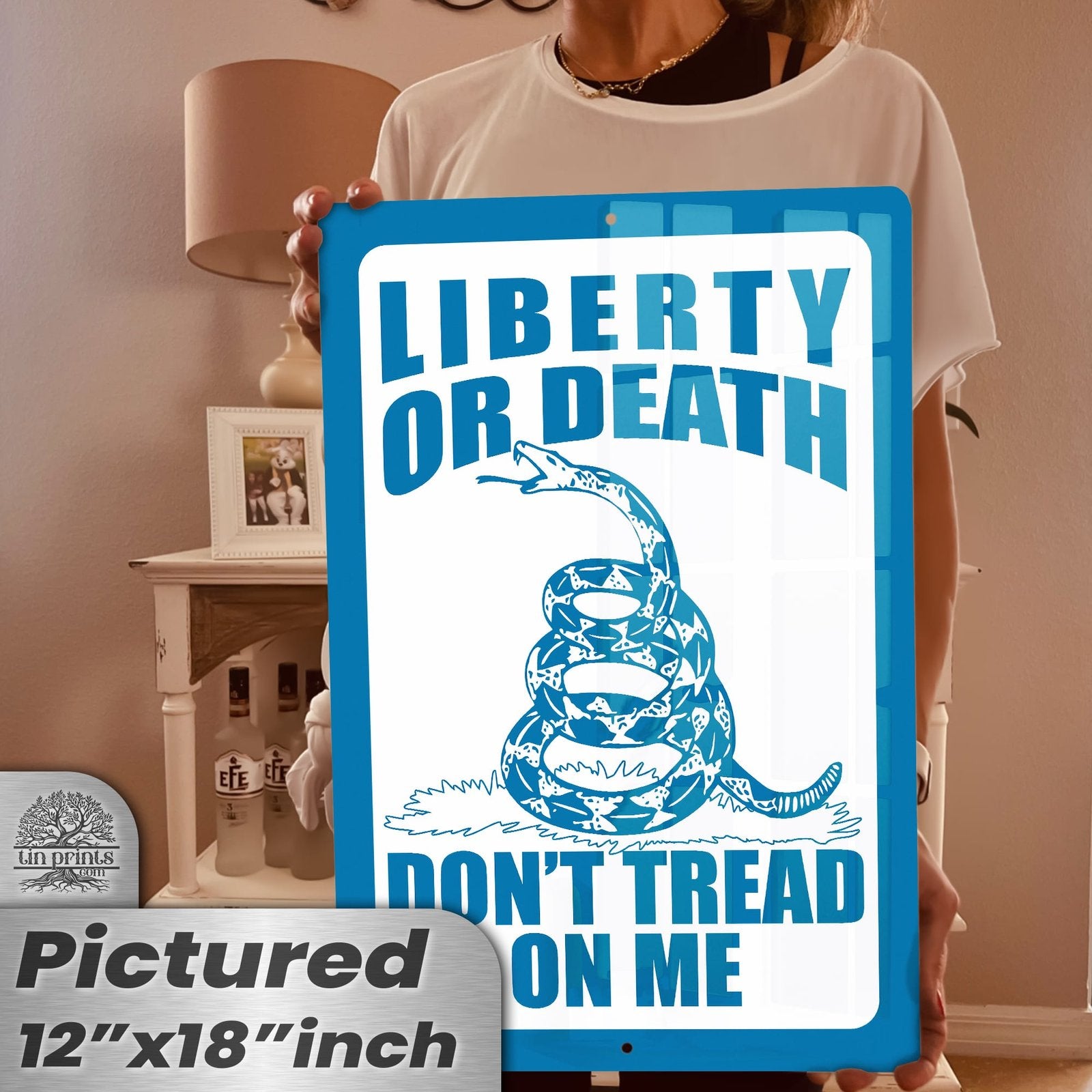 Do Not Tread On Me - Liberty or Death Metal Sign 27