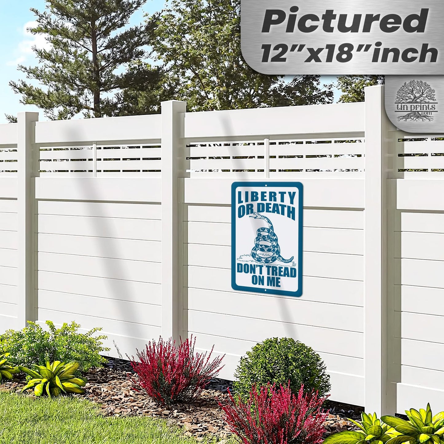 Do Not Tread On Me - Liberty or Death Metal Sign 29