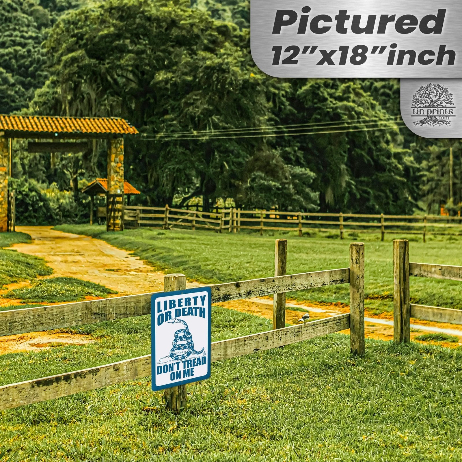 Do Not Tread On Me - Liberty or Death Metal Sign 30