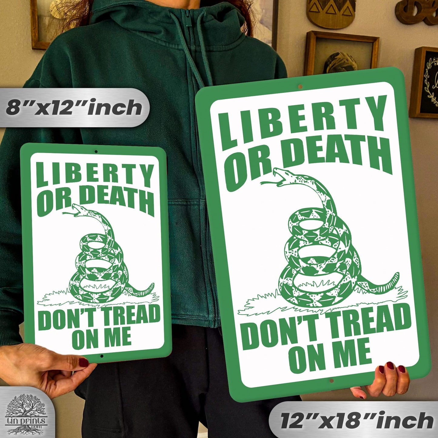 Do Not Tread On Me - Liberty or Death Metal Sign 36