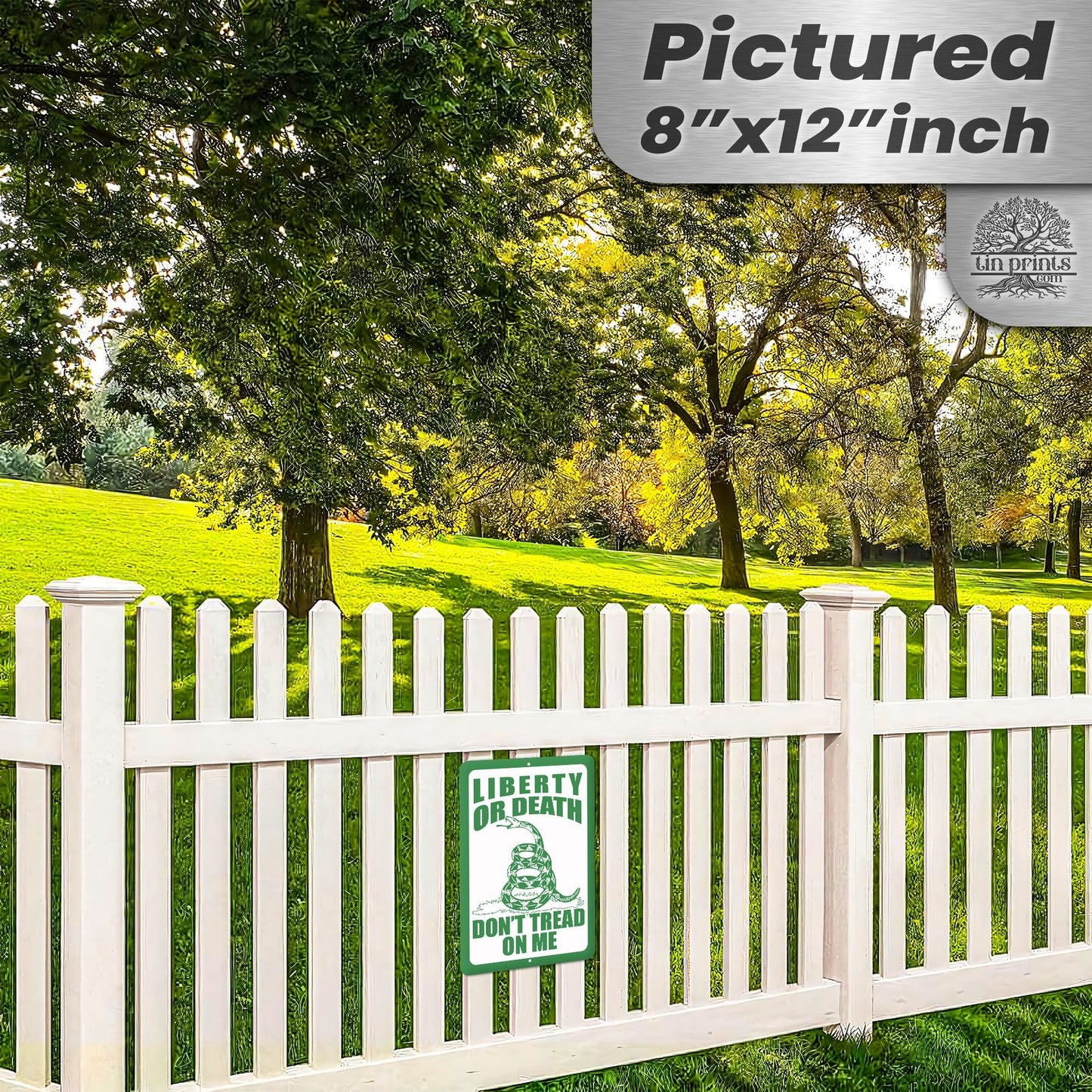 Do Not Tread On Me - Liberty or Death Metal Sign 38