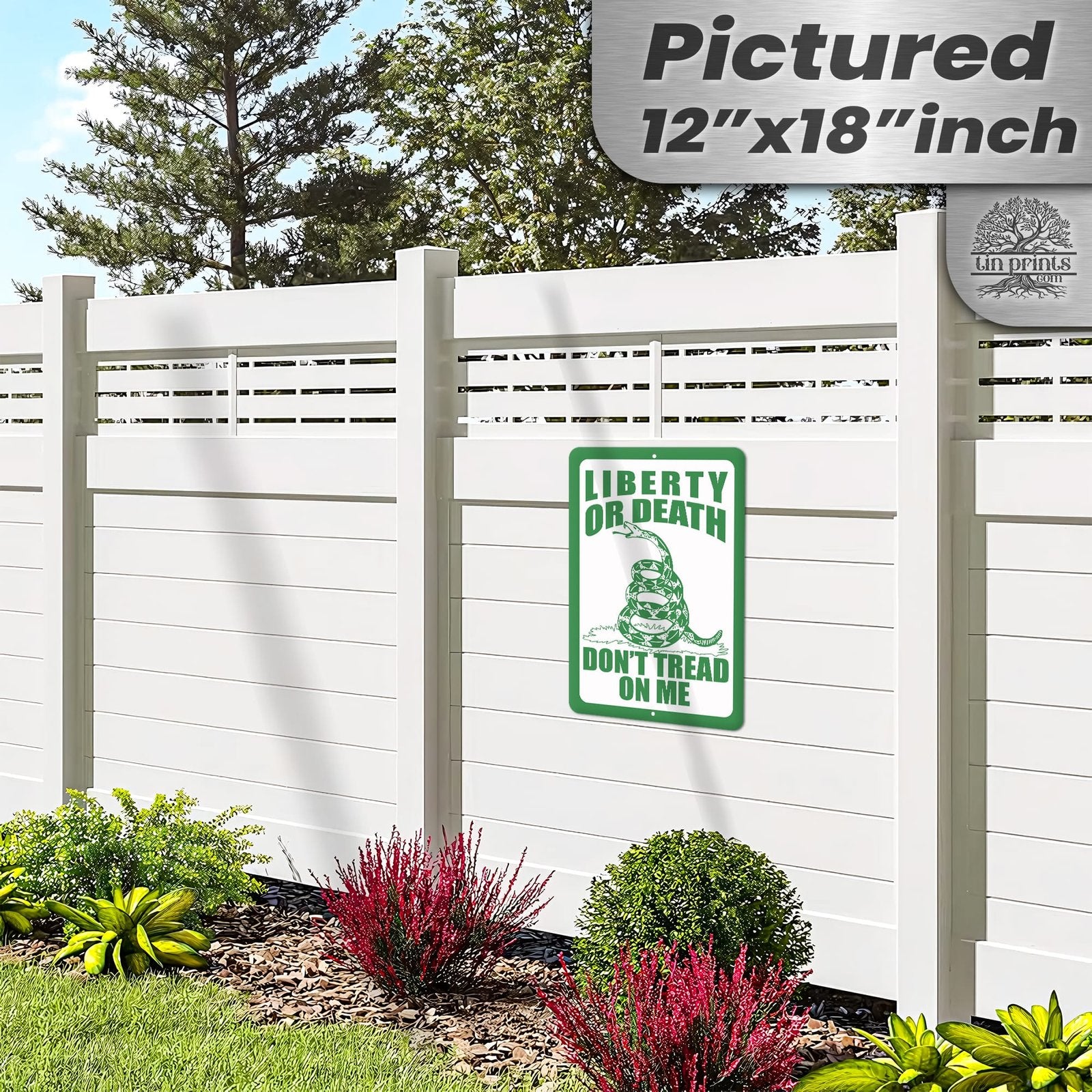 Do Not Tread On Me - Liberty or Death Metal Sign 45