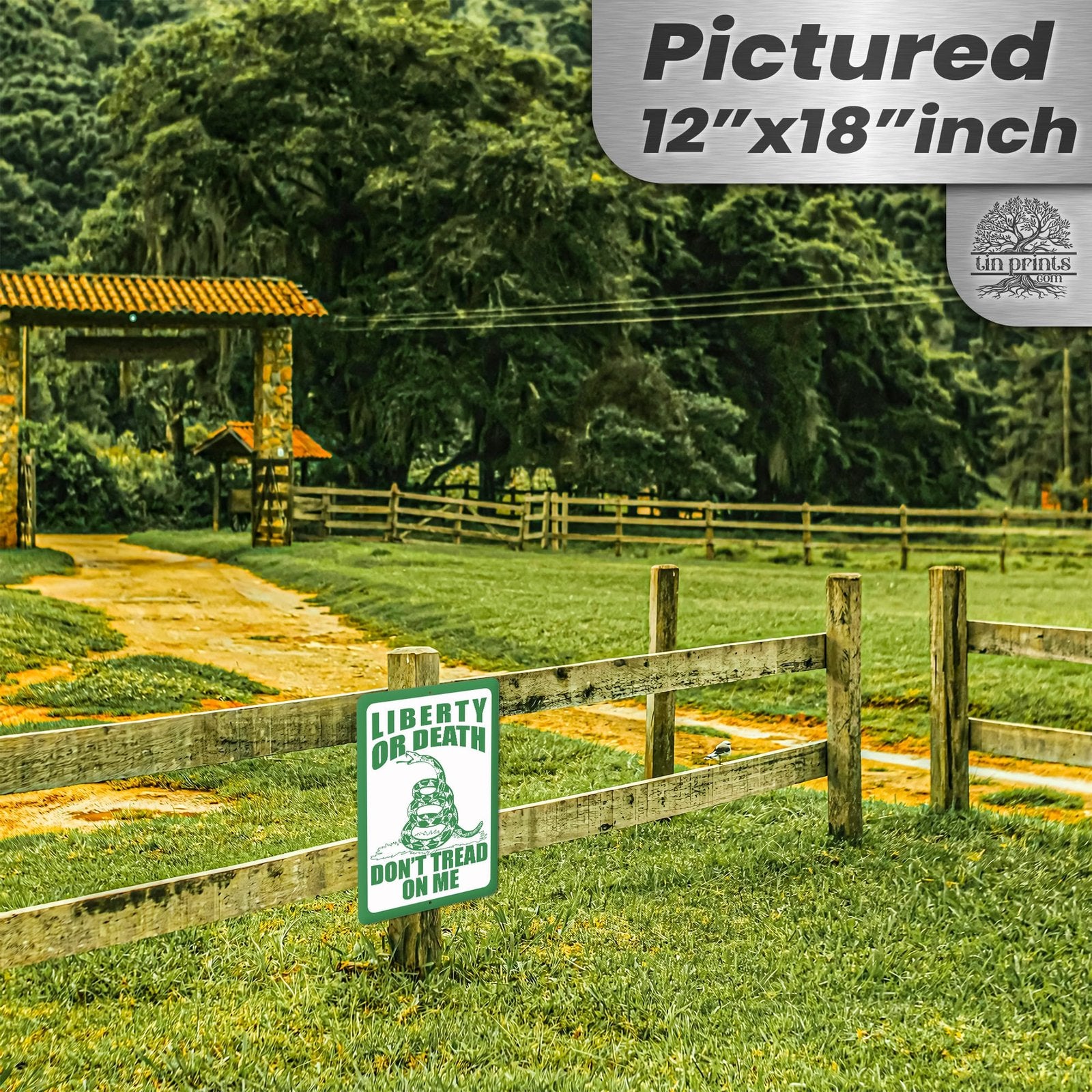 Do Not Tread On Me - Liberty or Death Metal Sign 46