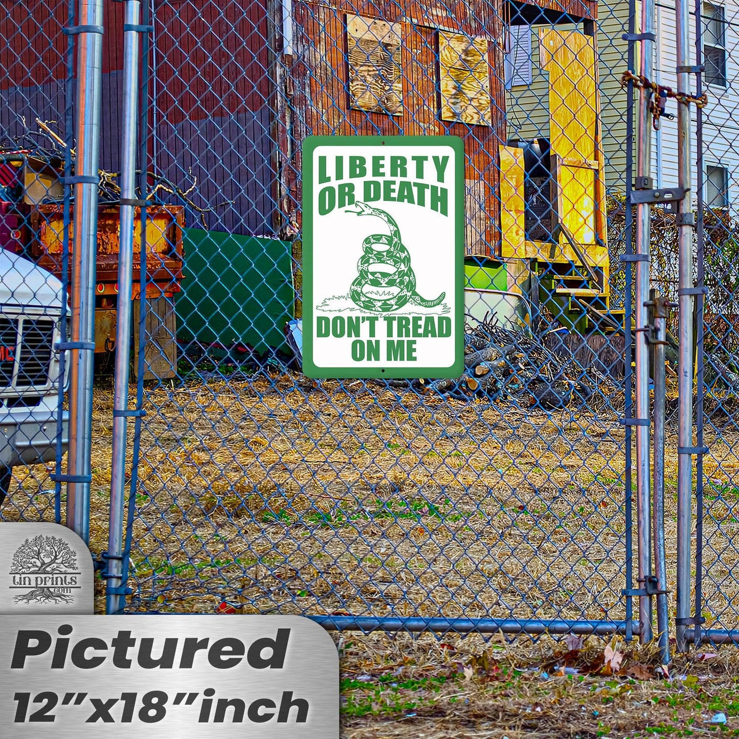 Do Not Tread On Me - Liberty or Death Metal Sign 48