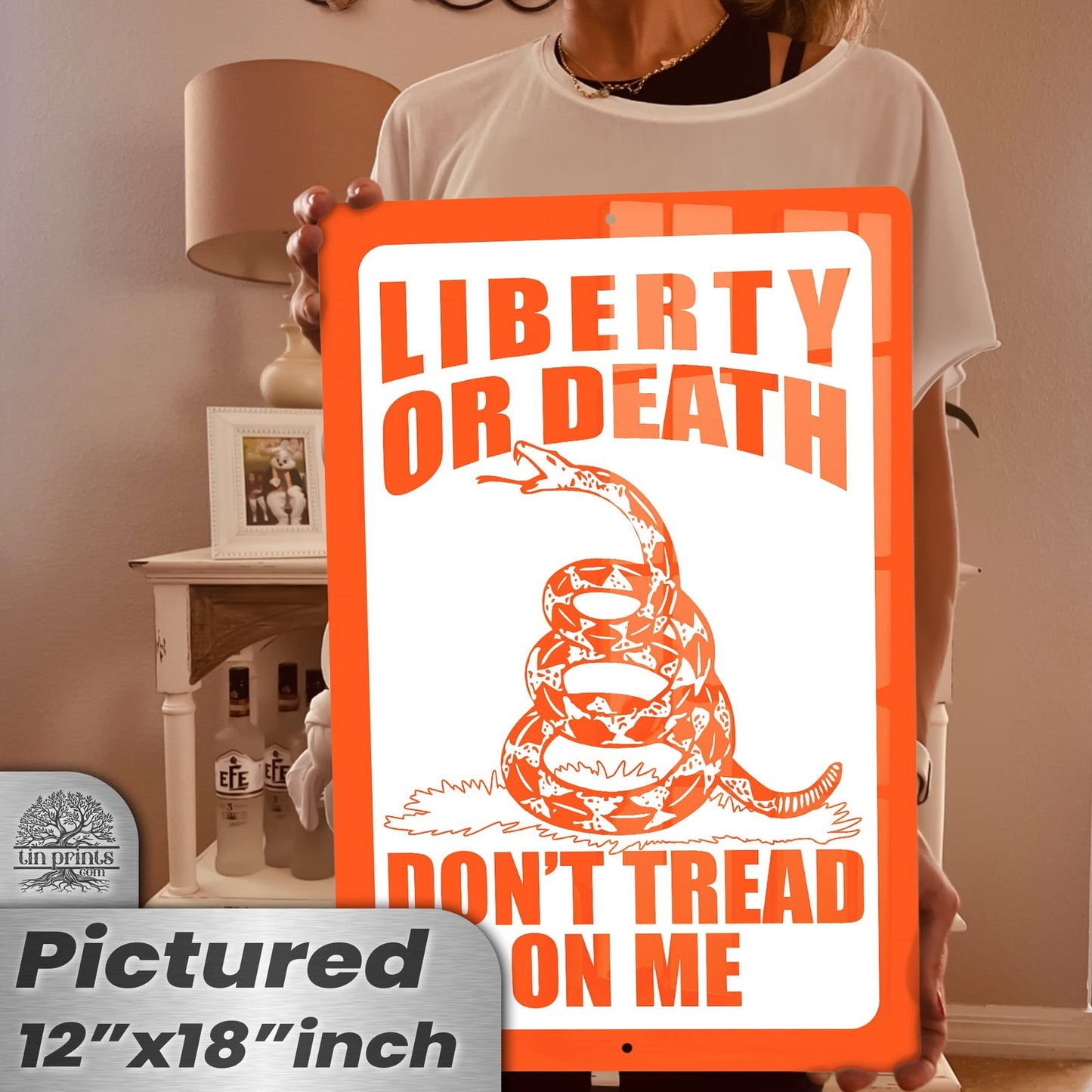 Do Not Tread On Me - Liberty or Death Metal Sign 59