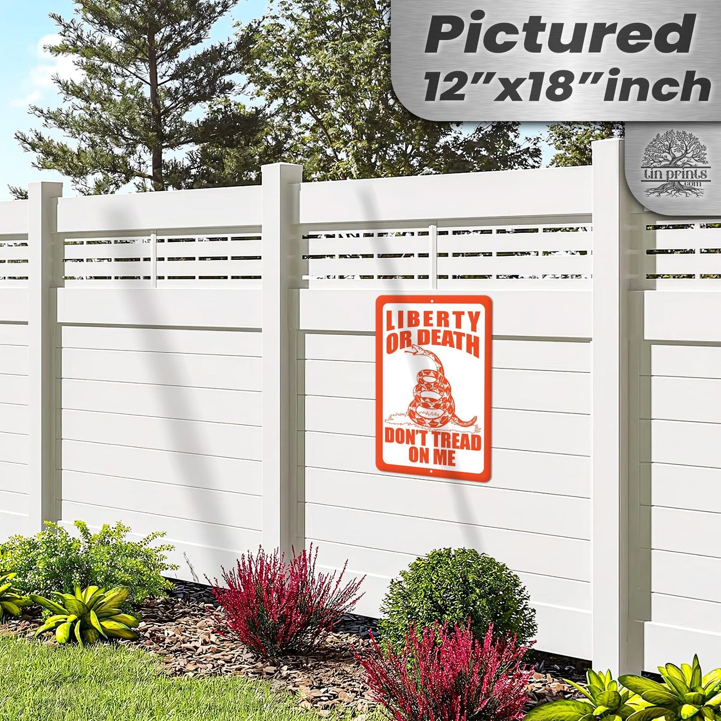 Do Not Tread On Me - Liberty or Death Metal Sign 61