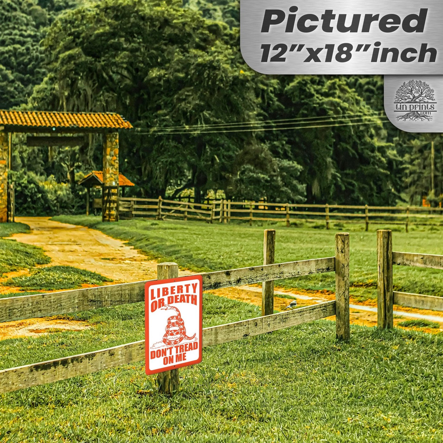 Do Not Tread On Me - Liberty or Death Metal Sign 62