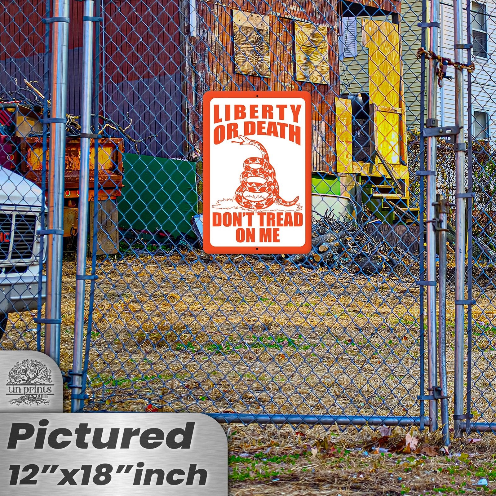 Do Not Tread On Me - Liberty or Death Metal Sign 64