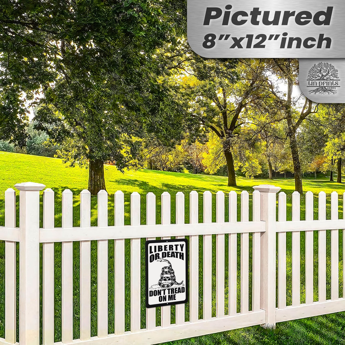 Do Not Tread On Me - Liberty or Death Metal Sign 70