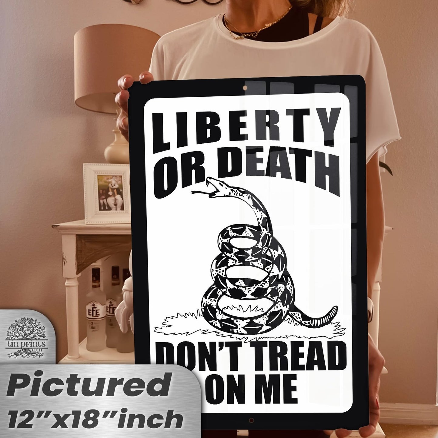 Do Not Tread On Me - Liberty or Death Metal Sign 75