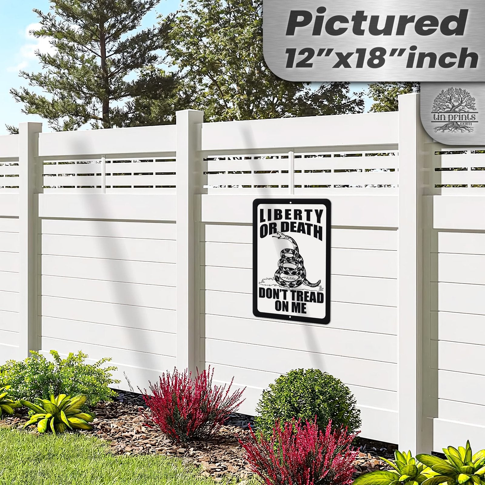 Do Not Tread On Me - Liberty or Death Metal Sign 77