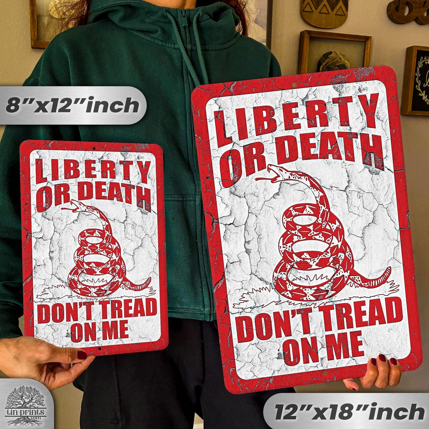 Do Not Tread On Me - Liberty or Death Metal Sign 84
