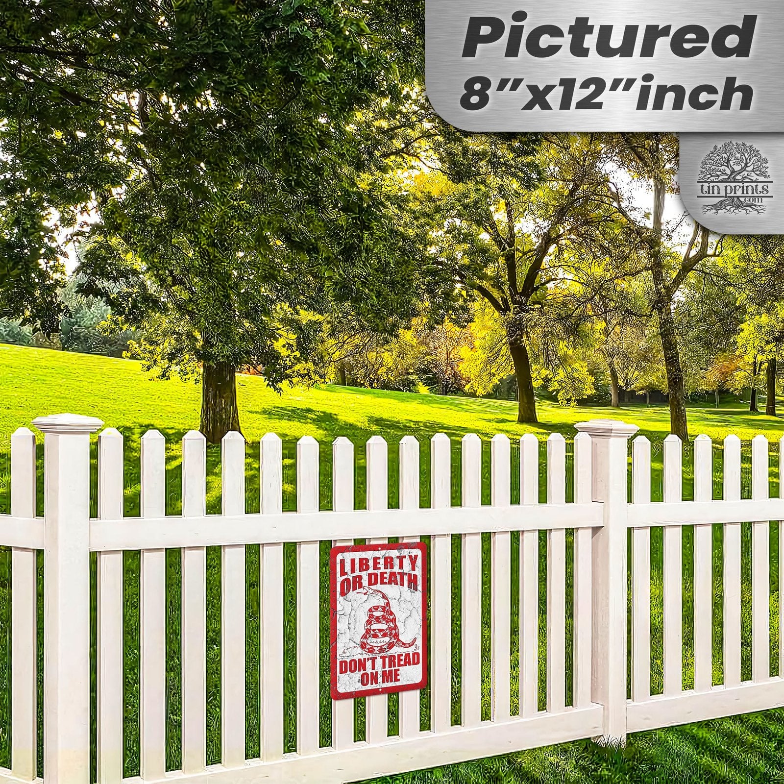 Do Not Tread On Me - Liberty or Death Metal Sign 86