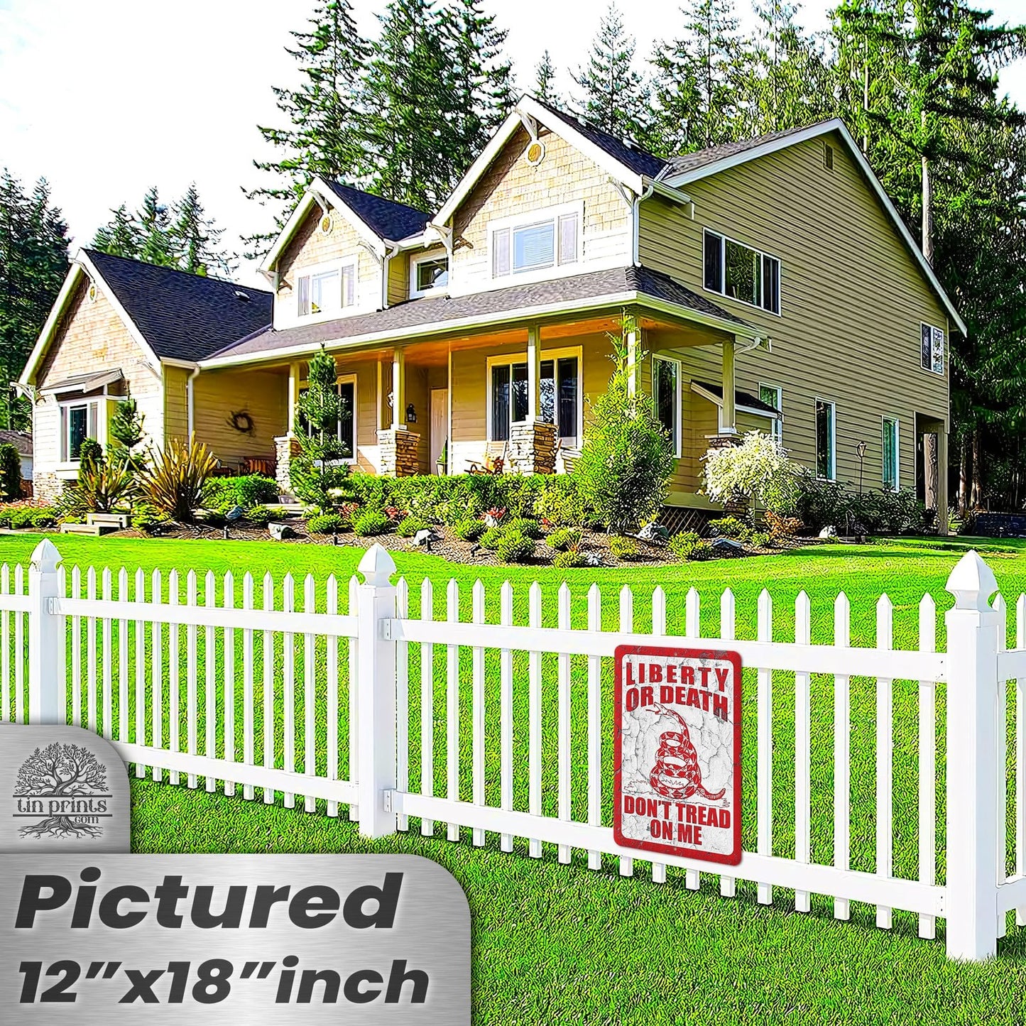 Do Not Tread On Me - Liberty or Death Metal Sign 92