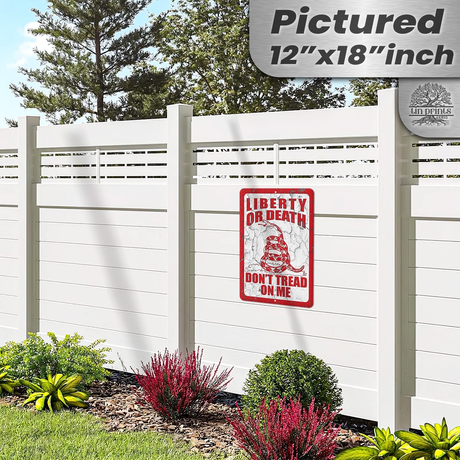 Do Not Tread On Me - Liberty or Death Metal Sign 93