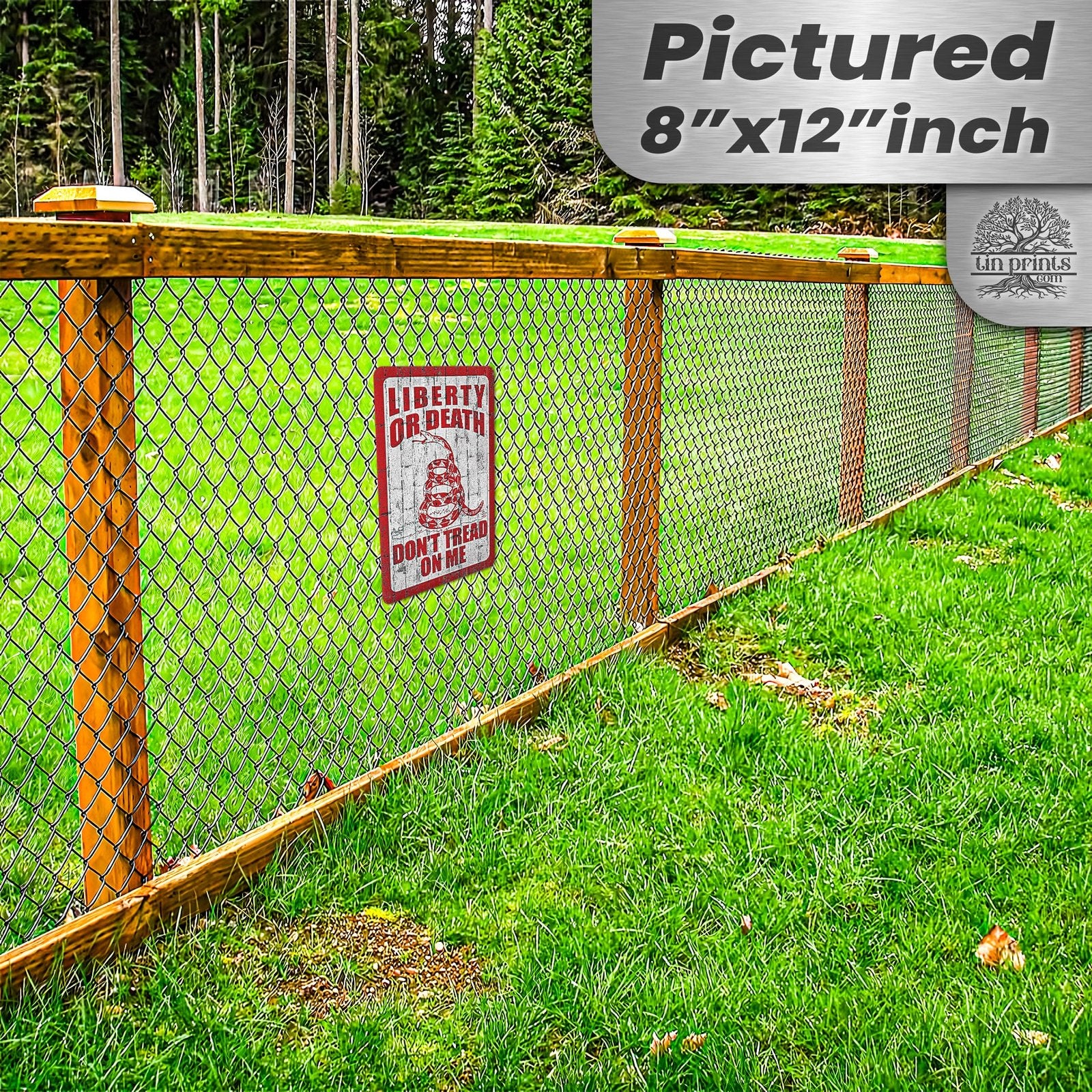 Do Not Tread On Me - Liberty or Death Metal Sign 105