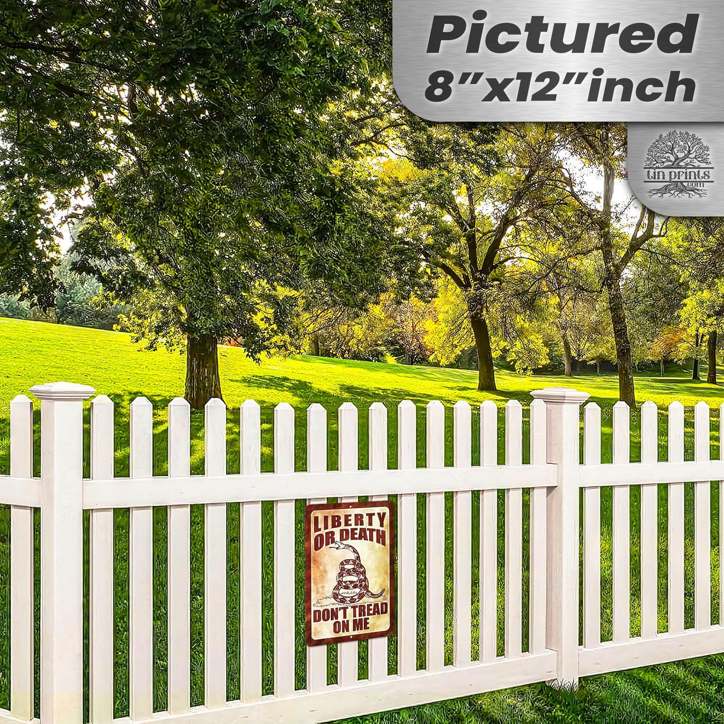 Do Not Tread On Me - Liberty or Death Metal Sign 134