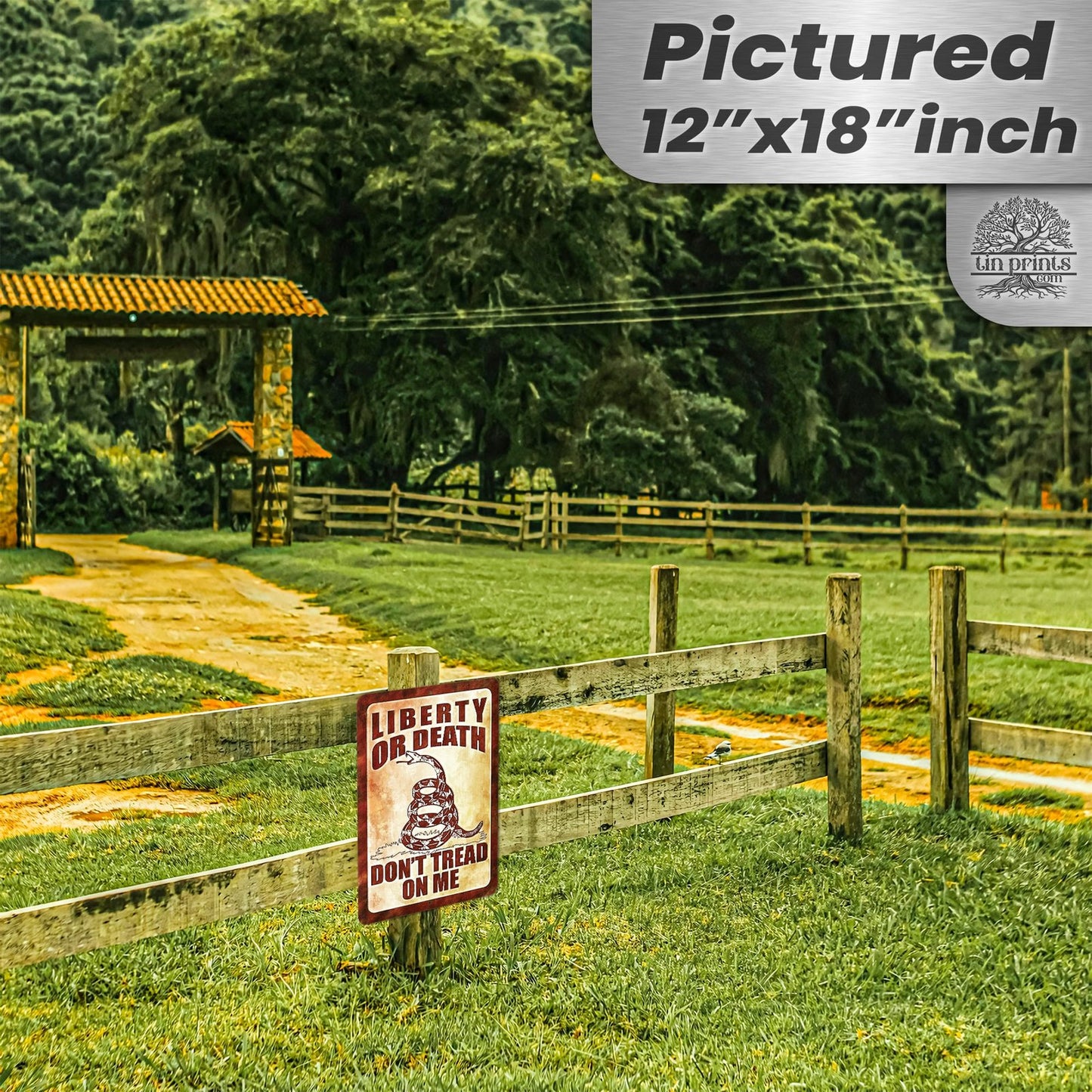Do Not Tread On Me - Liberty or Death Metal Sign 142