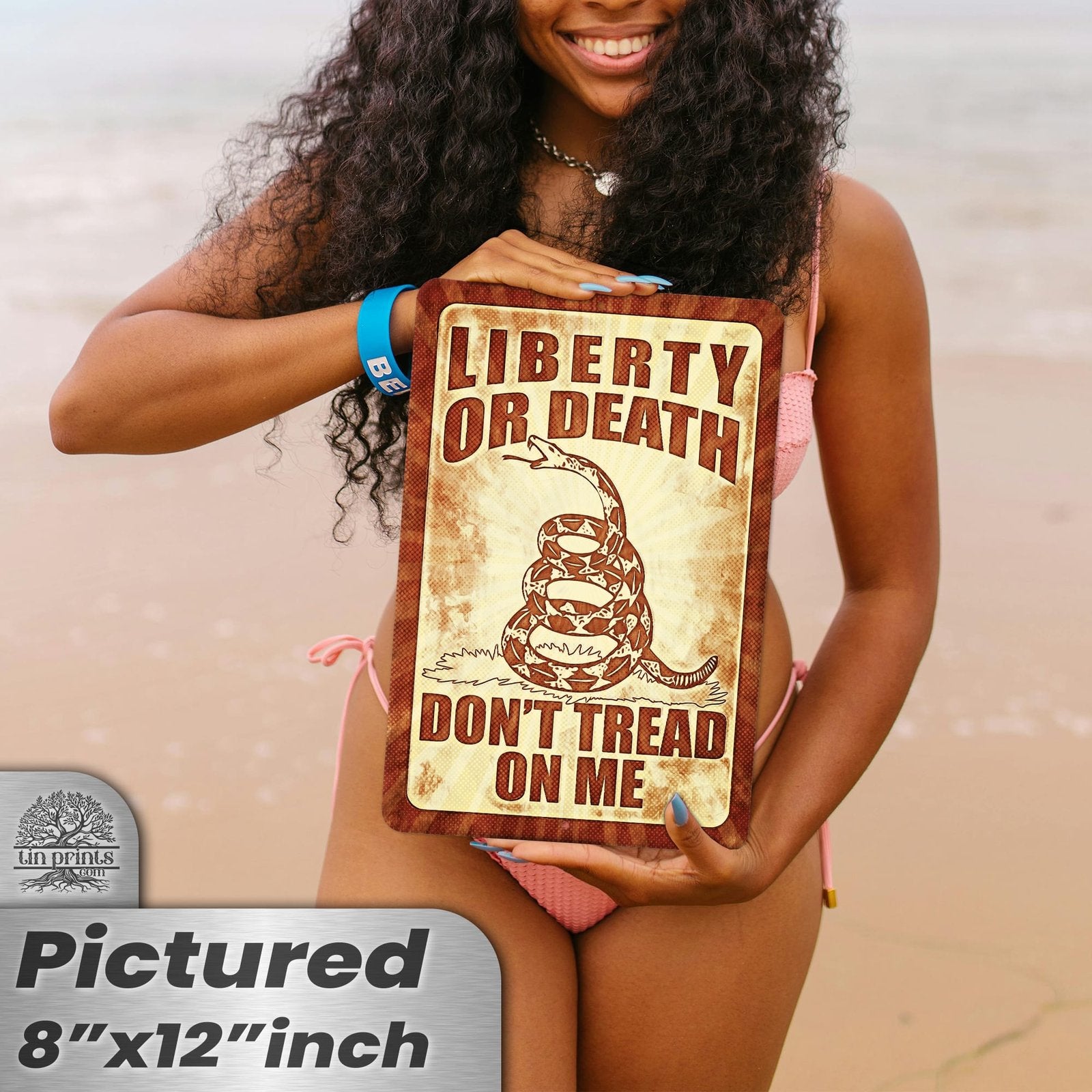Do Not Tread On Me - Liberty or Death Metal Sign 149