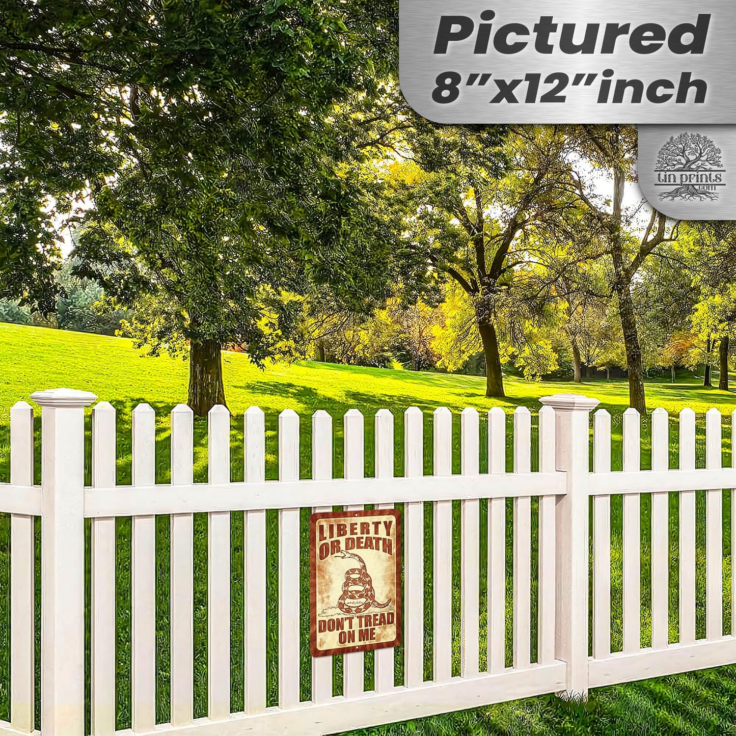 Do Not Tread On Me - Liberty or Death Metal Sign 150