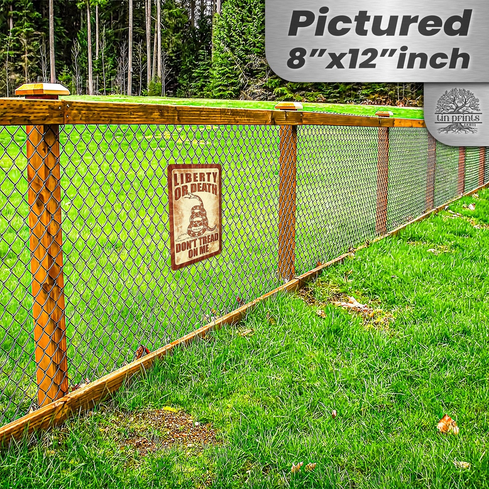 Do Not Tread On Me - Liberty or Death Metal Sign 153