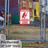 Dog Has A Gun No Trespassing - Funny Security Sign 16