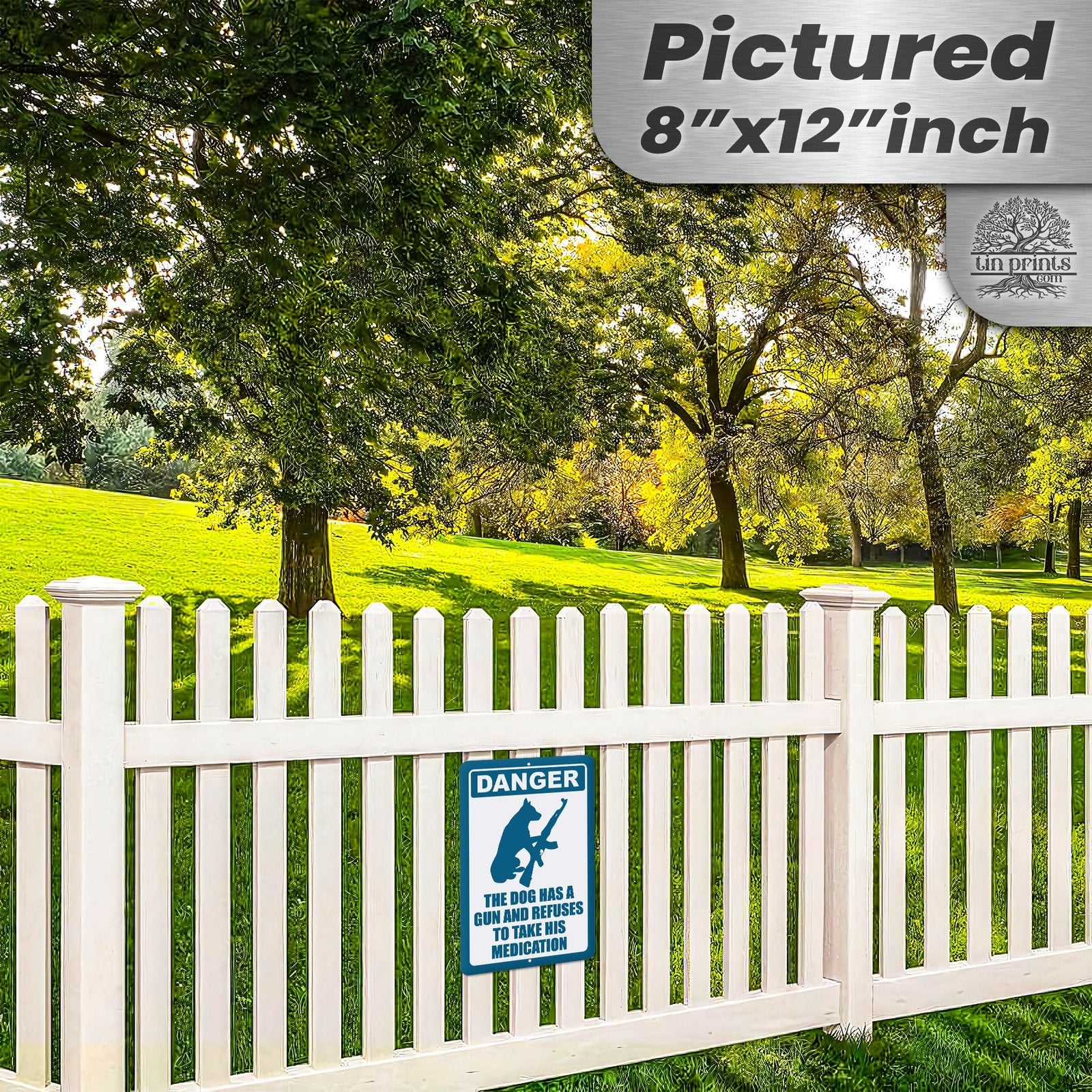 Dog Has A Gun No Trespassing - Funny Security Sign 22