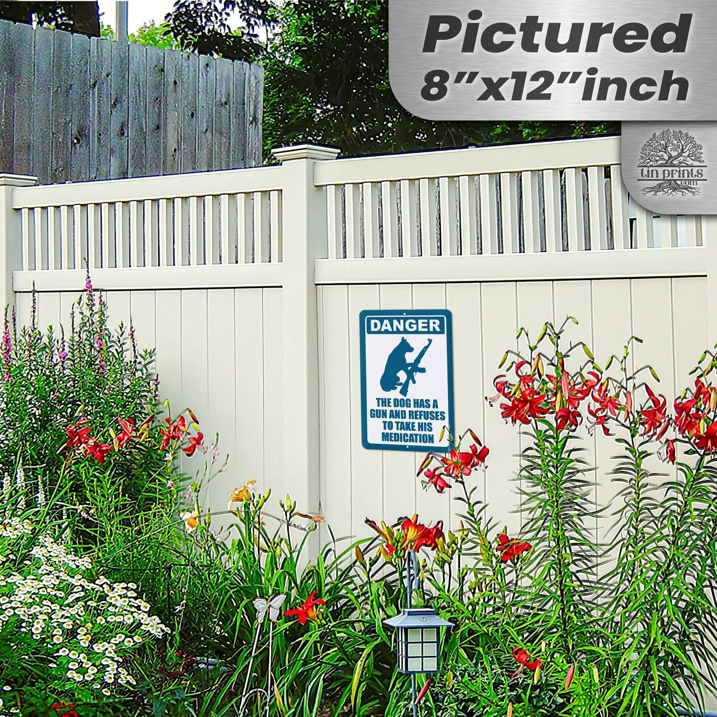 Dog Has A Gun No Trespassing - Funny Security Sign 23