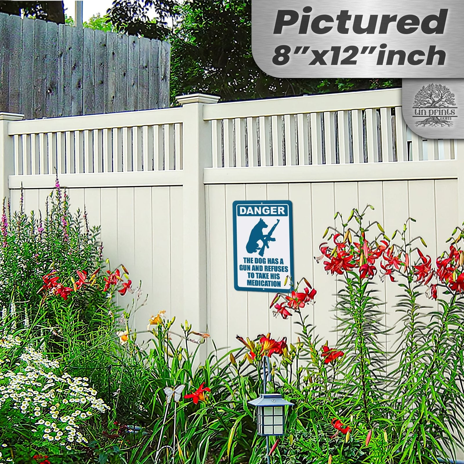 Dog Has A Gun No Trespassing - Funny Security Sign 23