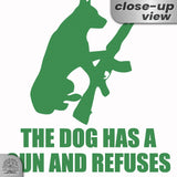 Dog Has A Gun No Trespassing - Funny Security Sign 35