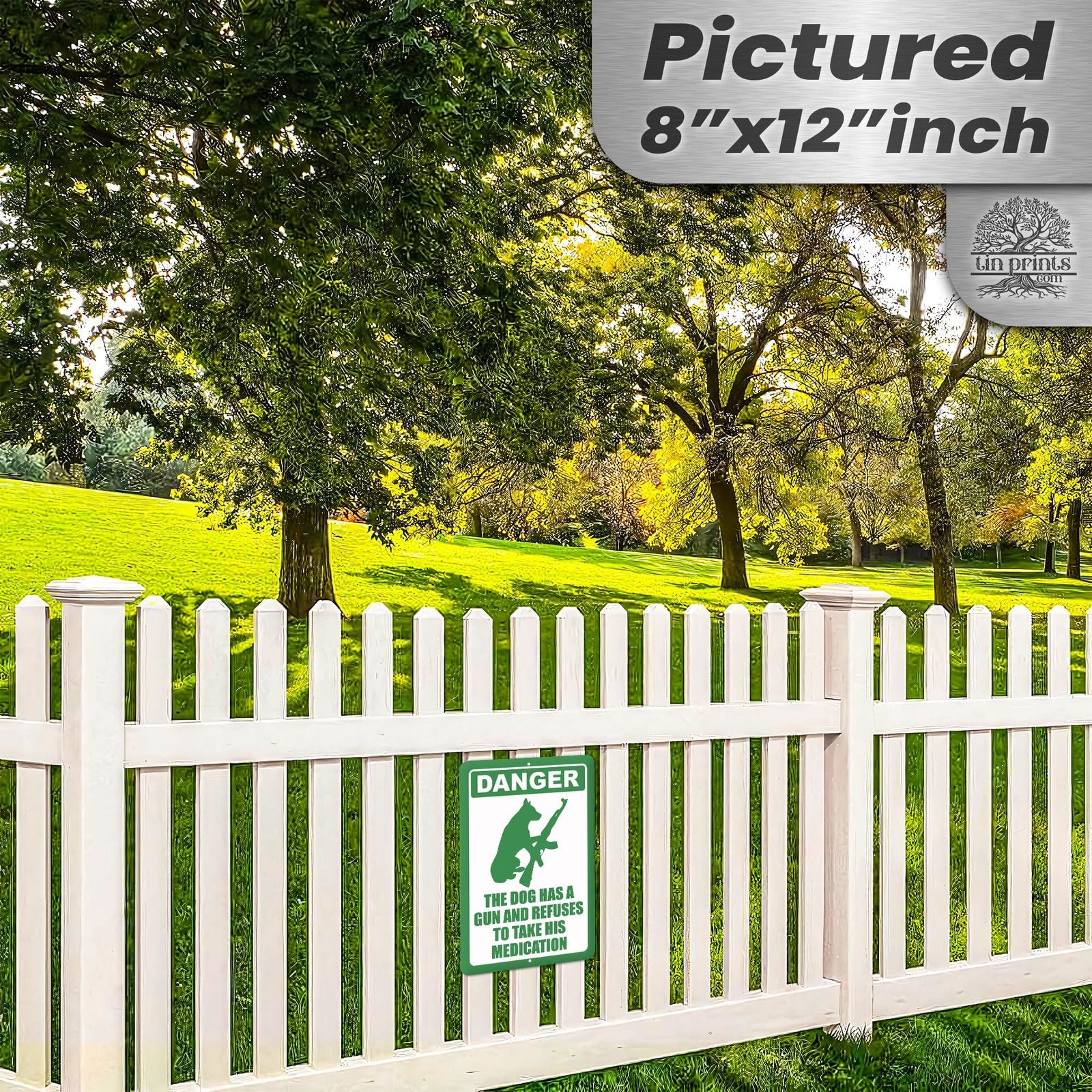 Dog Has A Gun No Trespassing - Funny Security Sign 38