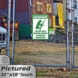 Dog Has A Gun No Trespassing - Funny Security Sign 48