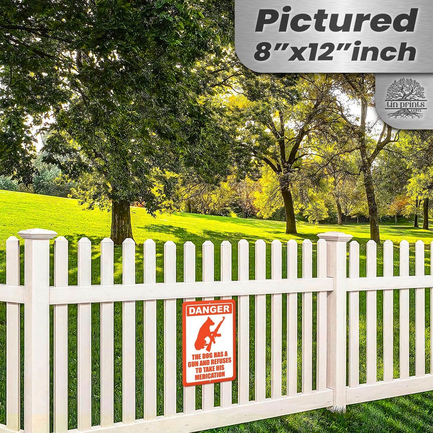 Dog Has A Gun No Trespassing - Funny Security Sign 54