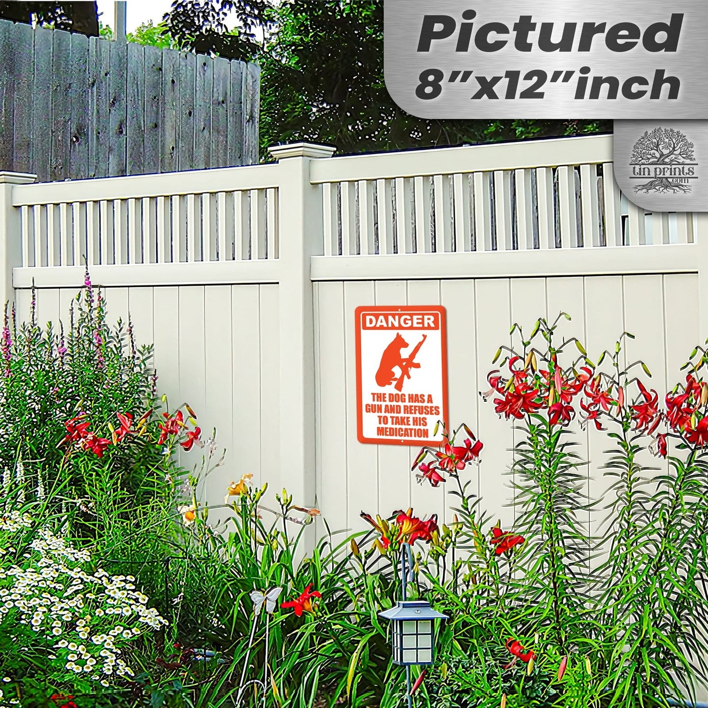 Dog Has A Gun No Trespassing - Funny Security Sign 55