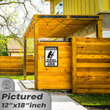 Dog Has A Gun No Trespassing - Funny Security Sign 79