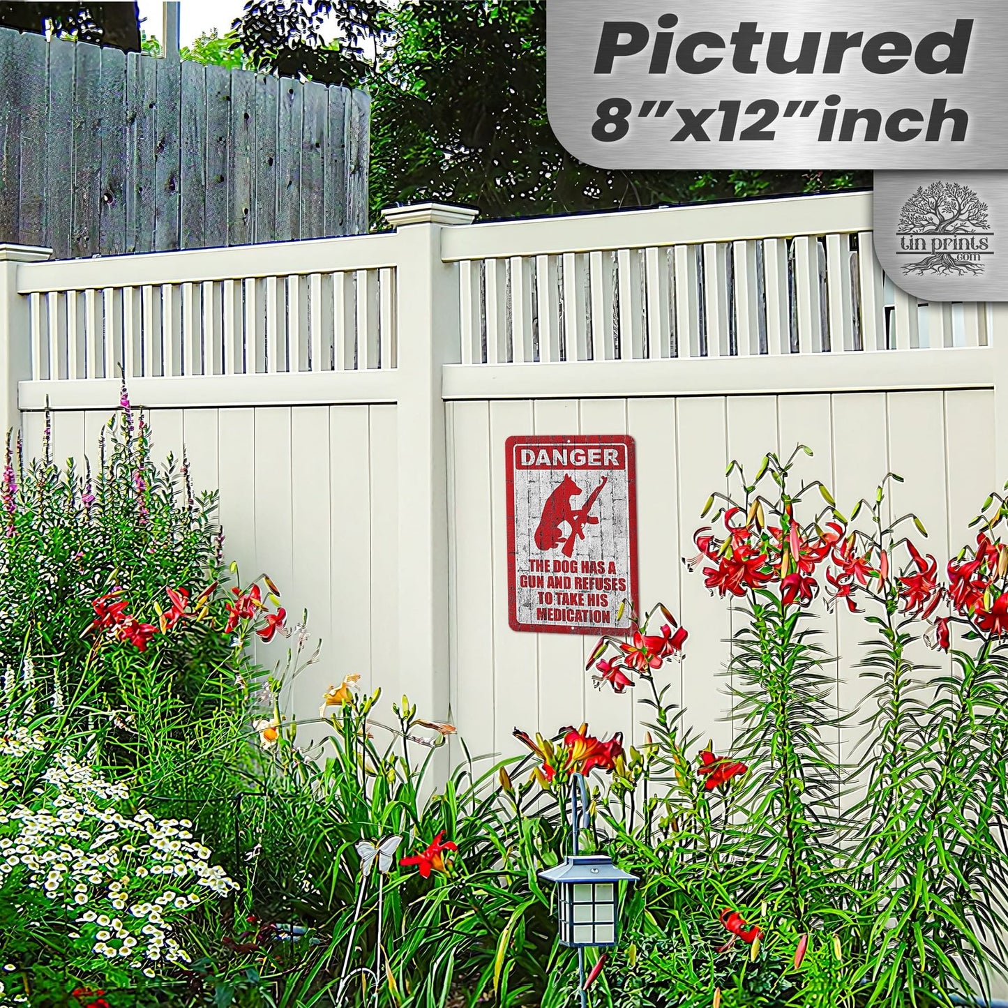 Dog Has A Gun No Trespassing - Funny Security Sign 103