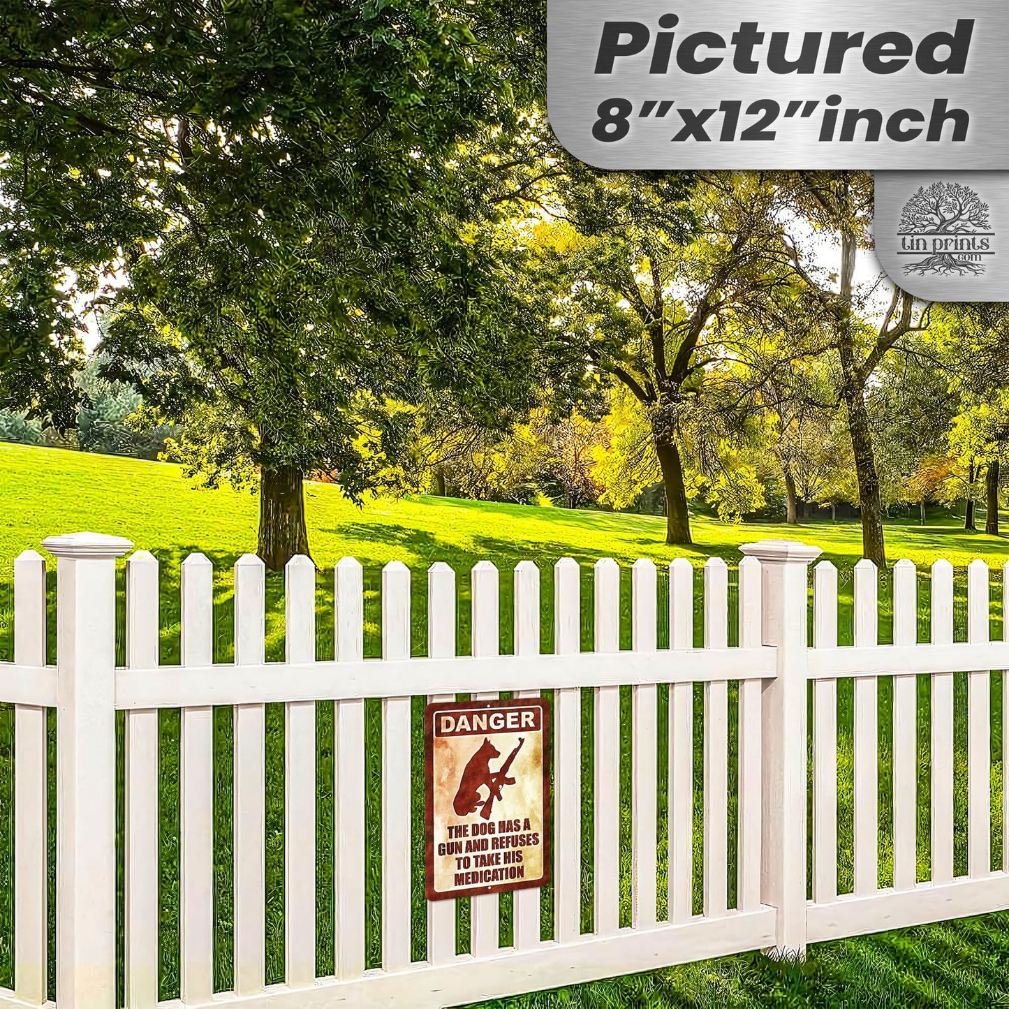 Dog Has A Gun No Trespassing - Funny Security Sign 134