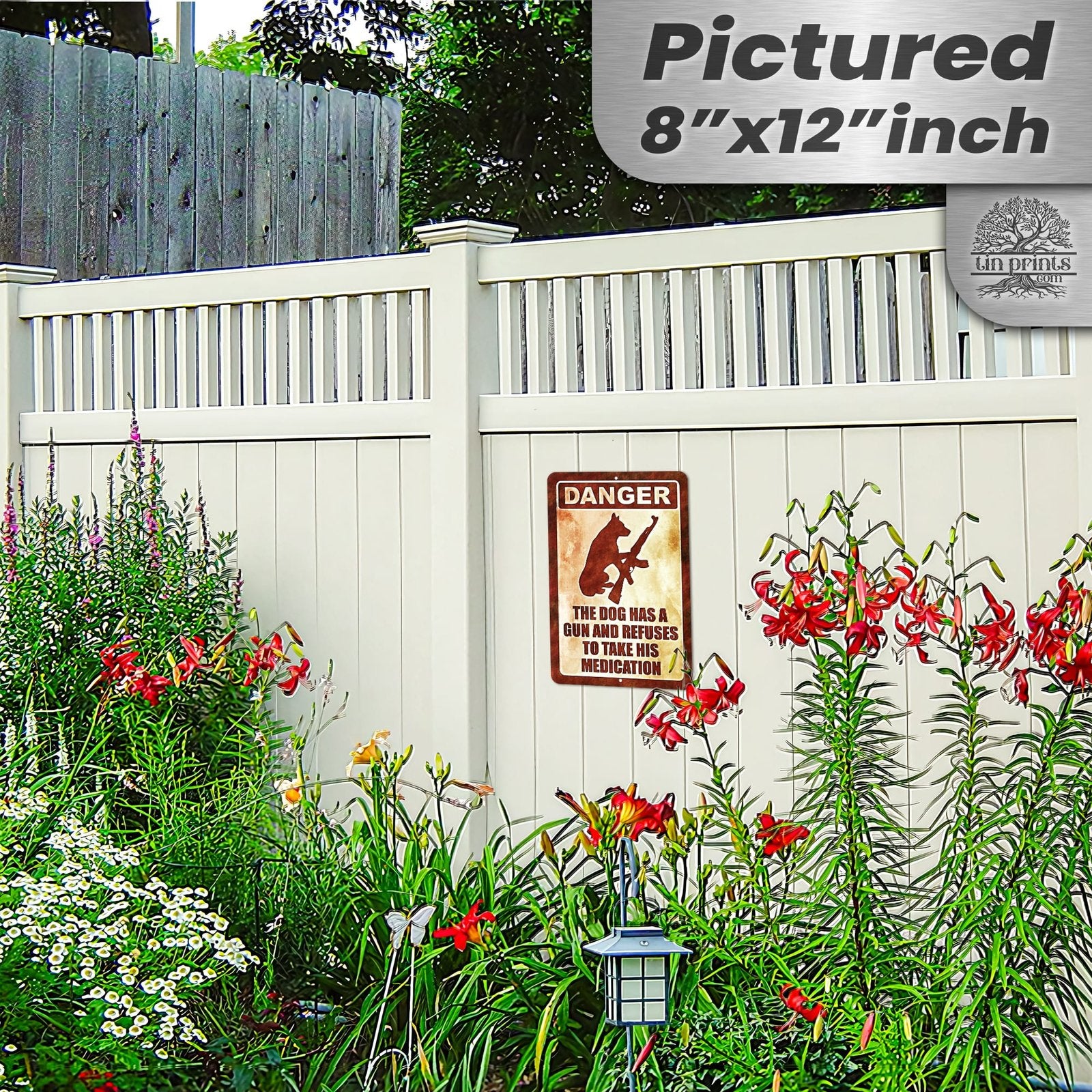 Dog Has A Gun No Trespassing - Funny Security Sign 135