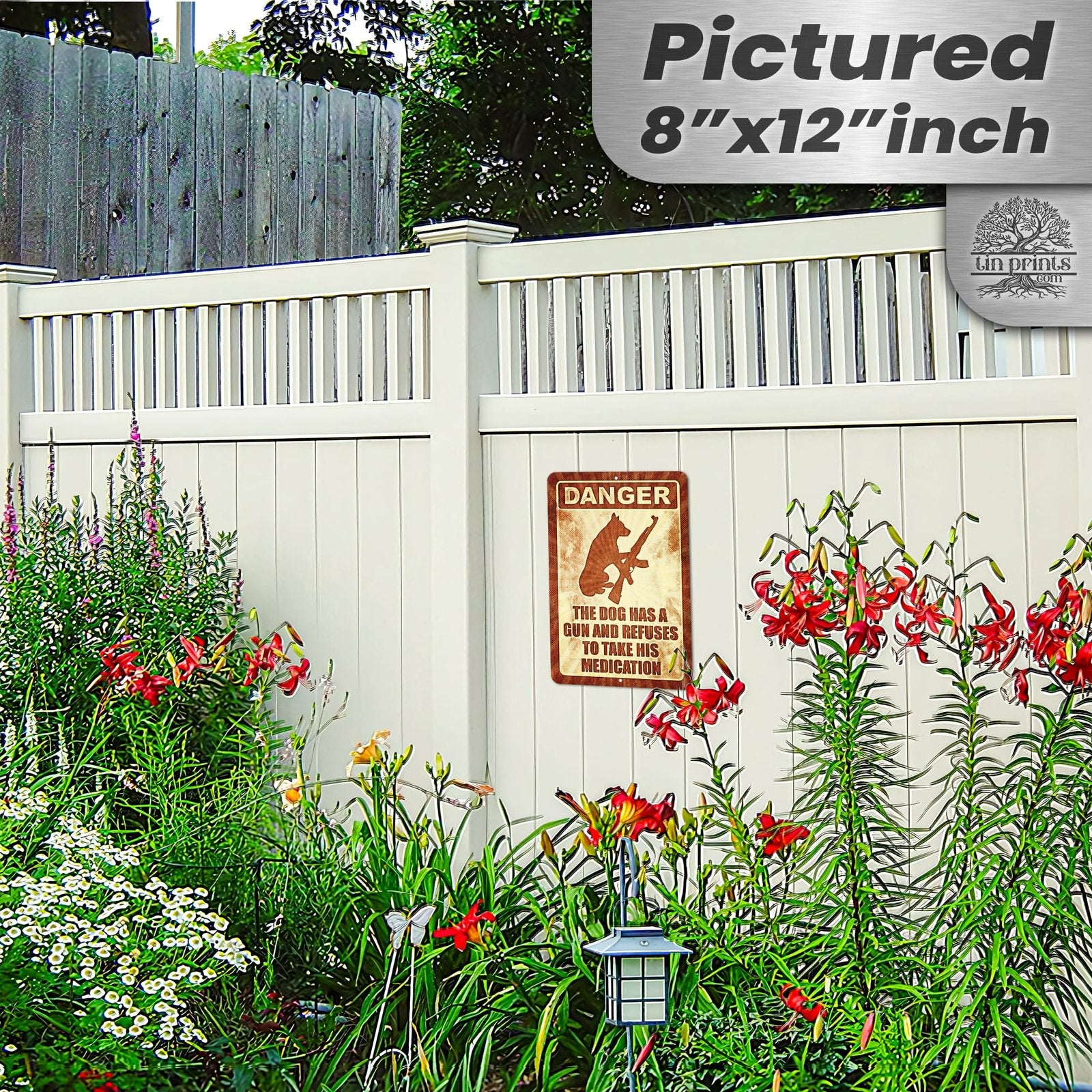 Dog Has A Gun No Trespassing - Funny Security Sign 151