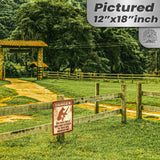 Dog Has A Gun No Trespassing - Funny Security Sign 158