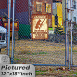 Dog Has A Gun No Trespassing - Funny Security Sign 160