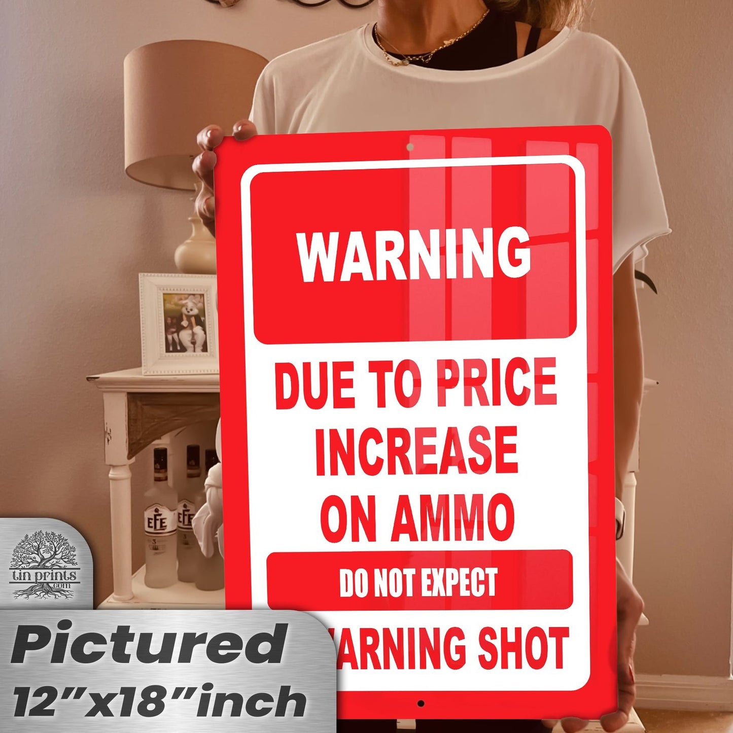 No Warning Shot Trespassing Sign - Ammo Price 11