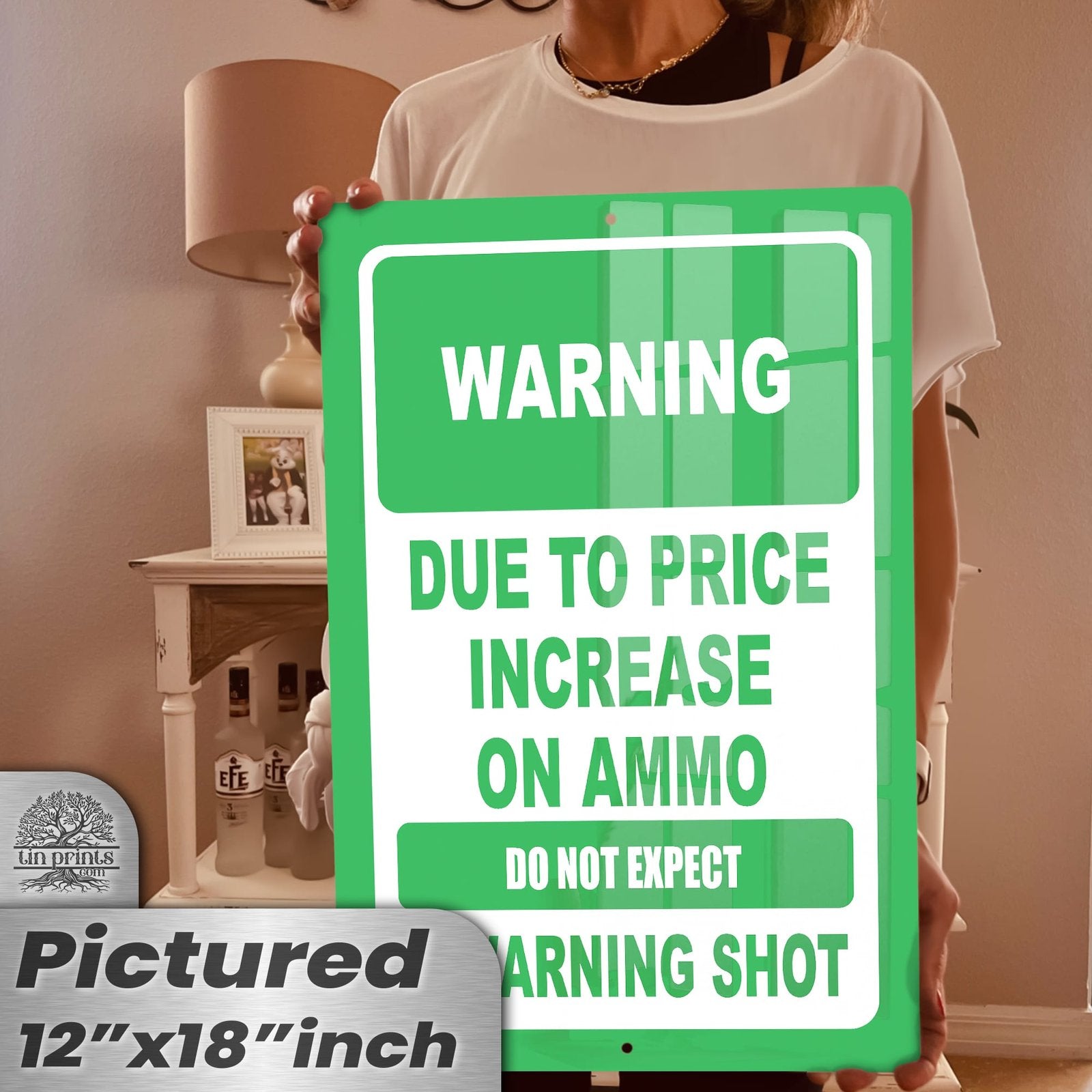 No Warning Shot Trespassing Sign - Ammo Price 43