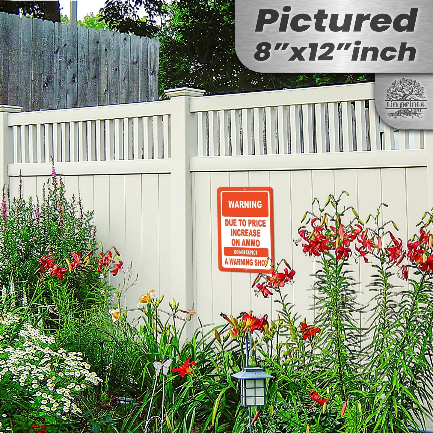 No Warning Shot Trespassing Sign - Ammo Price 55